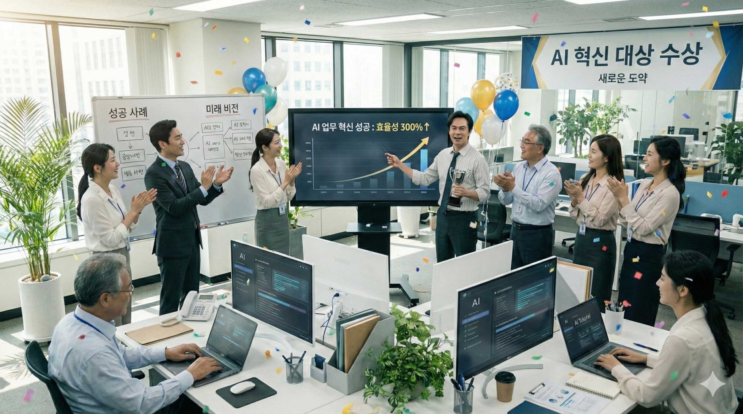 AI 활용 성공으로 업무 효율을 높인 직장인의 성공 - 생산성 향상